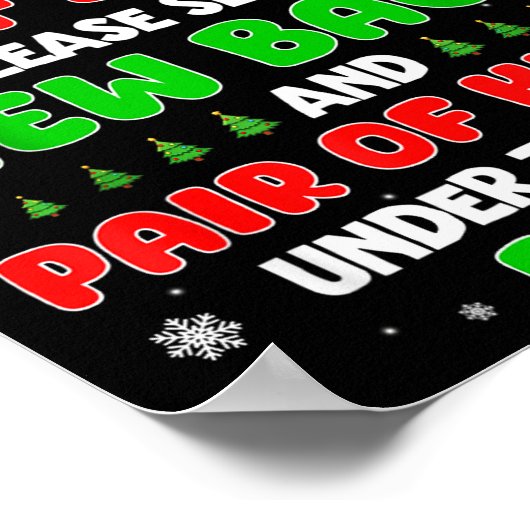 Dear Santa Please Bring Me A New Back &amp; Knees  Poster (Hoek)