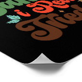 Dear Santa Retro Groovy Christmas Holidays T Shirt Poster (Hoek)