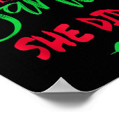 Dear Santa She Did I Funny Christmas Men Women Kid Poster (Hoek)