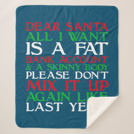 Dear Santa Sherpa Deken