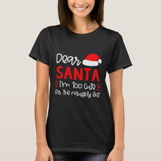 Dear Santa Shirt Funny Matching Family Christmas P (Voorkant)