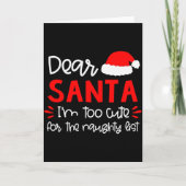 Dear Santa Shirt Funny Matching Family Christmas P Kaart (Voorkant)