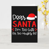Dear Santa Shirt Funny Matching Family Christmas P Kaart (Gele Bloem)