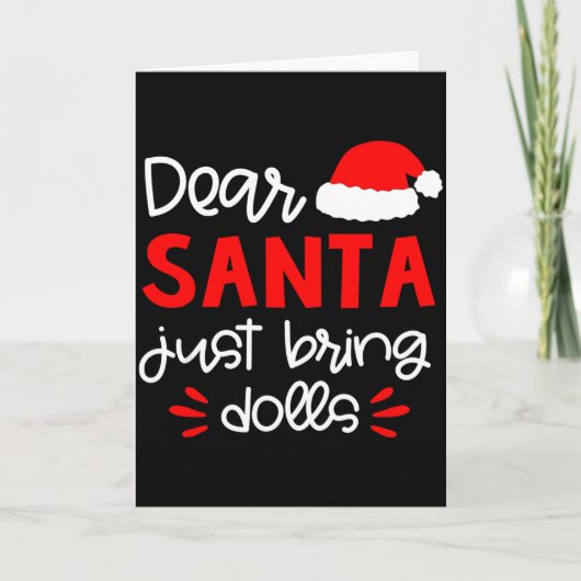 Dear Santa Shirt Funny Matching Family Christmas P Kaart (Voorkant)