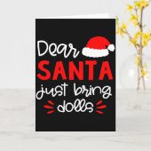 Dear Santa Shirt Funny Matching Family Christmas P Kaart (Gele Bloem)