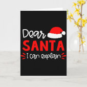 Dear Santa Shirt Funny Matching Family Christmas P Kaart (Gele Bloem)