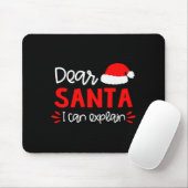 Dear Santa Shirt Funny Matching Family Christmas P Muismat (Met muis)