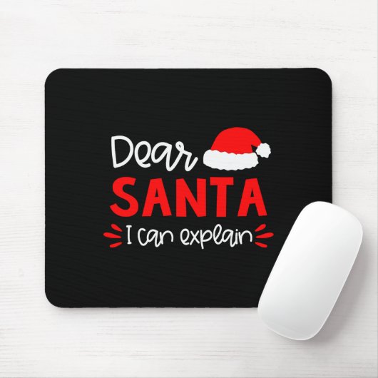 Dear Santa Shirt Funny Matching Family Christmas P Muismat (Met muis)