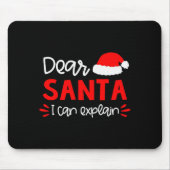 Dear Santa Shirt Funny Matching Family Christmas P Muismat (Voorkant)