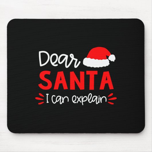 Dear Santa Shirt Funny Matching Family Christmas P Muismat (Voorkant)
