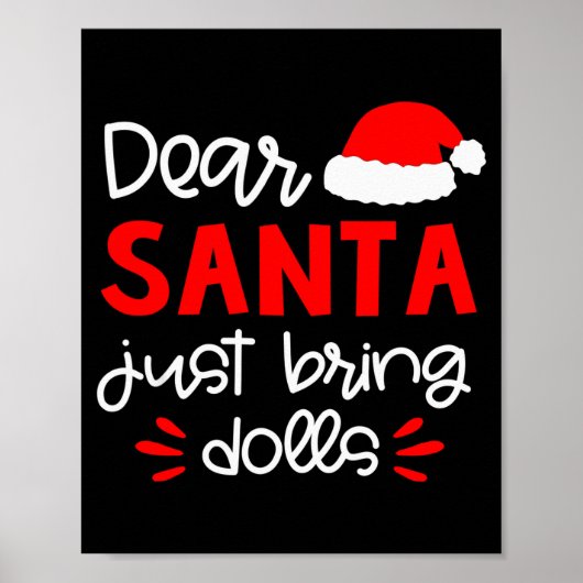Dear Santa Shirt Funny Matching Family Christmas P Poster (Voorkant)