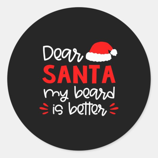 Dear Santa Shirt Funny Matching Family Christmas P Ronde Sticker (Voorkant)