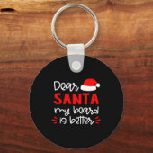 Dear Santa Shirt Funny Matching Family Christmas P Sleutelhanger (Voorkant)