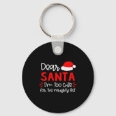 Dear Santa Shirt Funny Matching Family Christmas P Sleutelhanger (Voorkant)