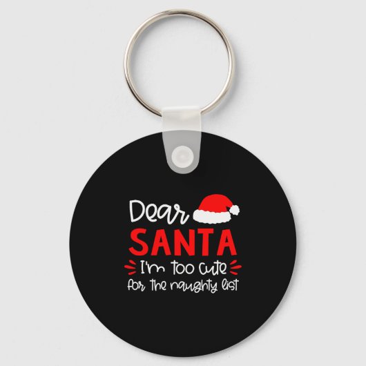 Dear Santa Shirt Funny Matching Family Christmas P Sleutelhanger (Voorkant)