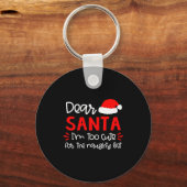 Dear Santa Shirt Funny Matching Family Christmas P Sleutelhanger (Voorkant)