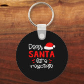 Dear Santa Shirt Funny Matching Family Christmas P Sleutelhanger (Voorkant)