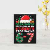 Dear Santa Students 6-7 67 Six Seven Funny Christm Kaart (Gele Bloem)