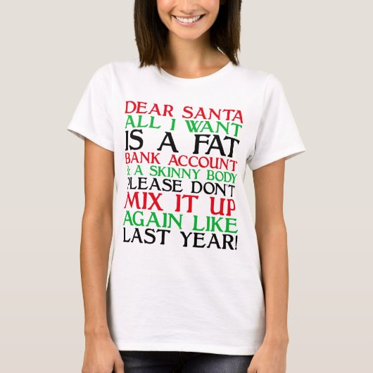 Dear Santa T-shirt (Voorkant)