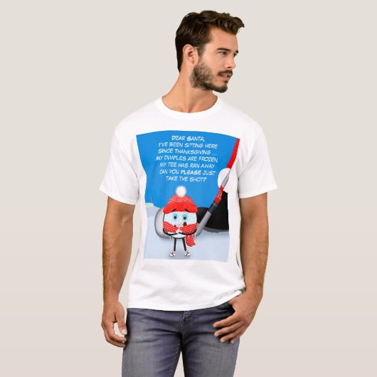 Dear Santa Take the Shot Golf Shirt  (Voorkant volledig)