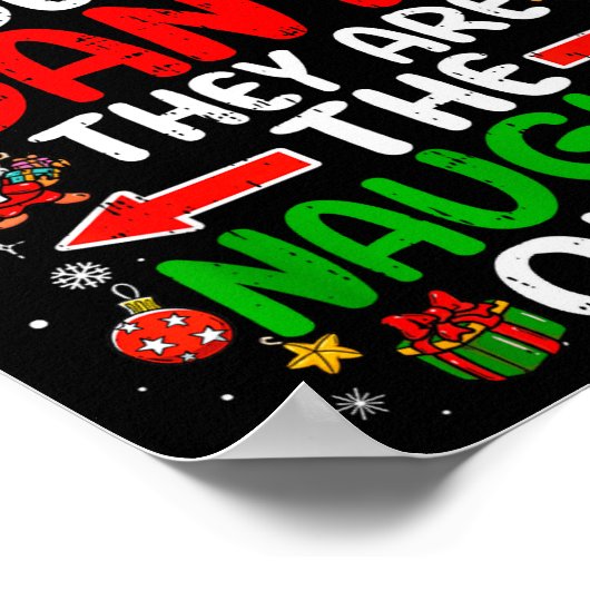 Dear Santa They Are The Naughty Ones Funny Christm Poster (Hoek)