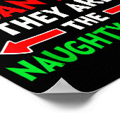 Dear Santa They Naughty Ones Christmas Xmas Men Wo Poster (Hoek)