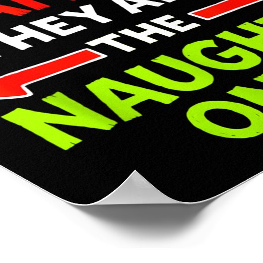 Dear Santa They Naughty Ones Christmas Xmas Men Wo Poster (Hoek)