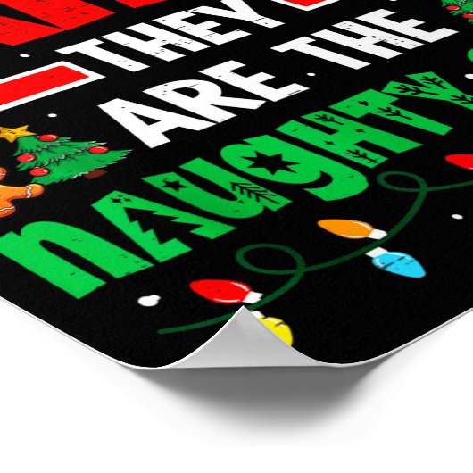Dear Santa They Naughty Ones Funny Christmas Men W Poster (Hoek)