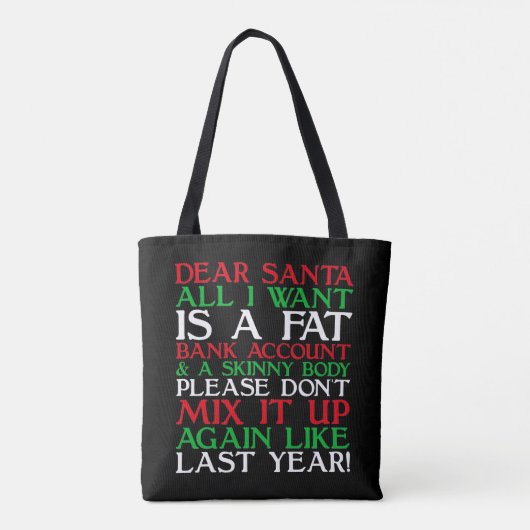 Dear Santa Tote Bag (Achterkant)