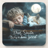 Dear Santa We've Been Good Holiday Photo Bier Onderzetter (Voorkant)
