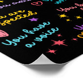 Dear Student Behind Me Back To School Teacher Appr Poster (Hoek)