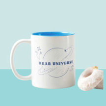 Dear Universe Mok – Minimalistische Blue Earth Day