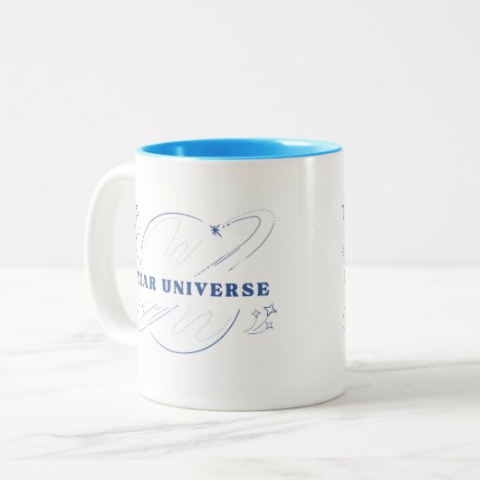 Dear Universe Mok – Minimalistische Blue Earth Day (Voorkant links)