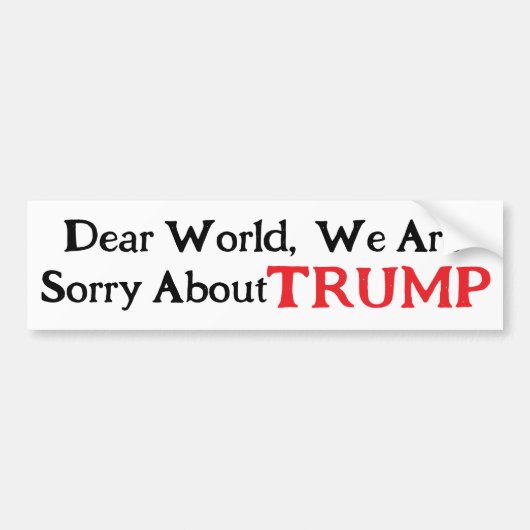 Dear World Bumpersticker (Voorkant)