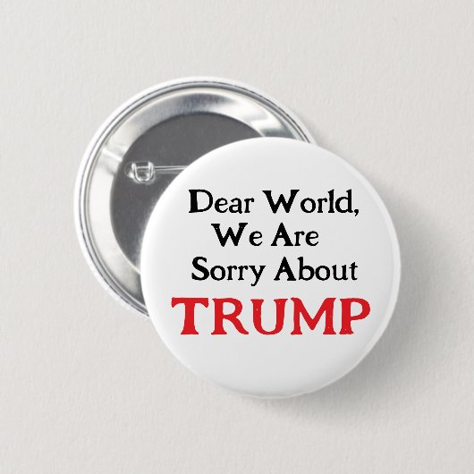 Dear World Ronde Button 5,7 Cm (Voorkant /achterkant)