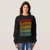 Dearborn County Indiana Rainbow Text Design Trui (Voorkant volledig)