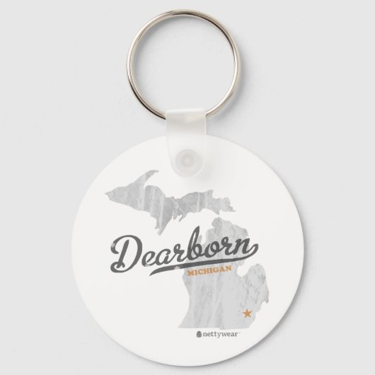 Dearborn Map Sleutelhanger (Voorkant)