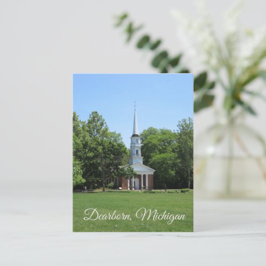 Dearborn Michigan Chapel Briefkaart (Staand voorkant)
