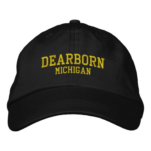 Dearborn Michigan geborduurde honkbalhoed Pet (Voorkant)