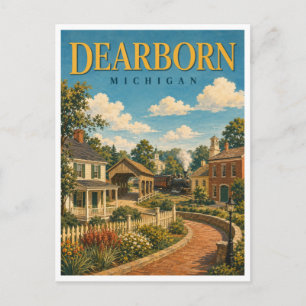 Dearborn Michigan Greenfield Village GeoSaga Briefkaart