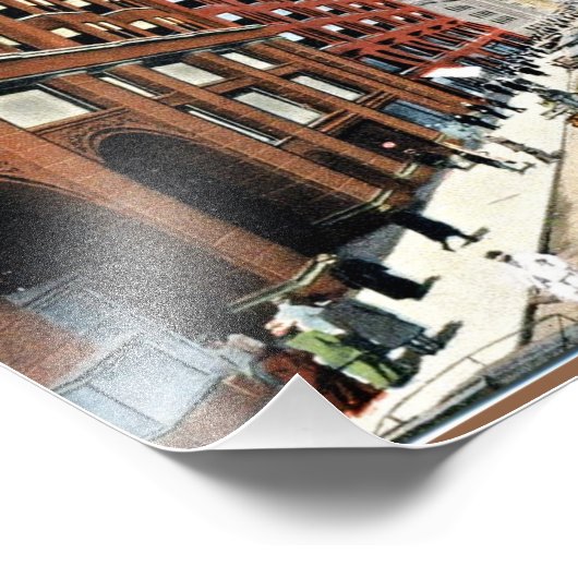 Dearborn Street, Chicago, Illinois 1911 Foto Afdruk (Hoek)