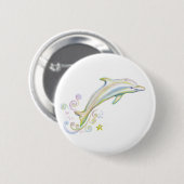 Dearest Dolphin Ronde Button 5,7 Cm (Voorkant /achterkant)