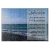 Dearest Friend Poem Seaside Waves Cutting Board Snijplank (Voorkant)