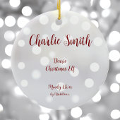 Dearie Kerst Elf Keramisch Ornament