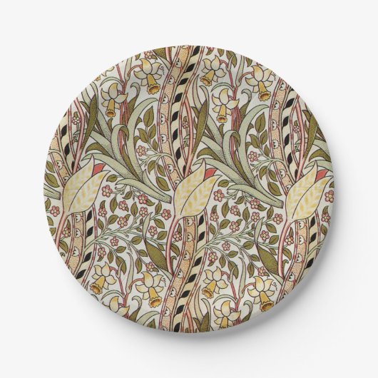 Dearle Daffodil Floral Pattern Papieren Bordje (Voorkant)