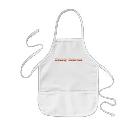 "Dearly Beloved" Bijbelcitaat met gouden tekst Kinder Schort