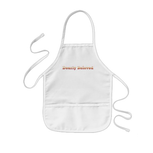 "Dearly Beloved" Bijbelcitaat met gouden tekst Kinder Schort (Voorkant)