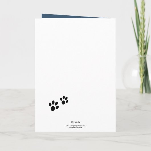 Dearly Missance Angel Cat Sympathy Card Kaart (Achterkant)