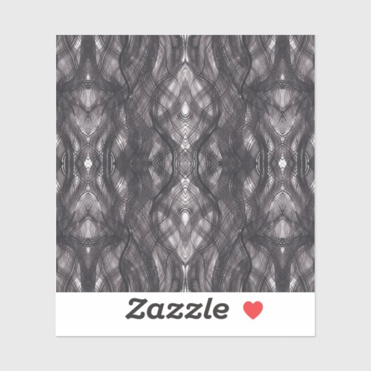 Death Abstract Dark Black Watercolor Art Sticker (Vel)