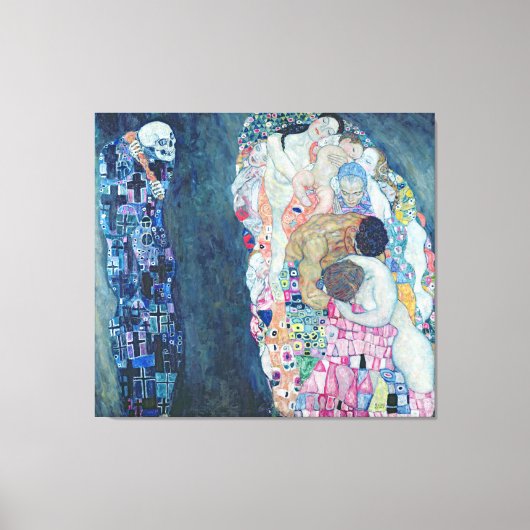 Death and Life, c.1911 (olie op canvas) Canvas Afdruk (Voorkant)